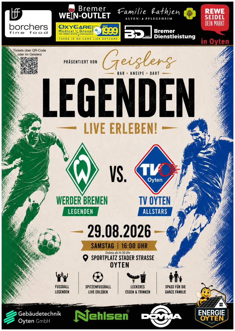 TV Oyten Allstars treffen auf die Werder Legenden